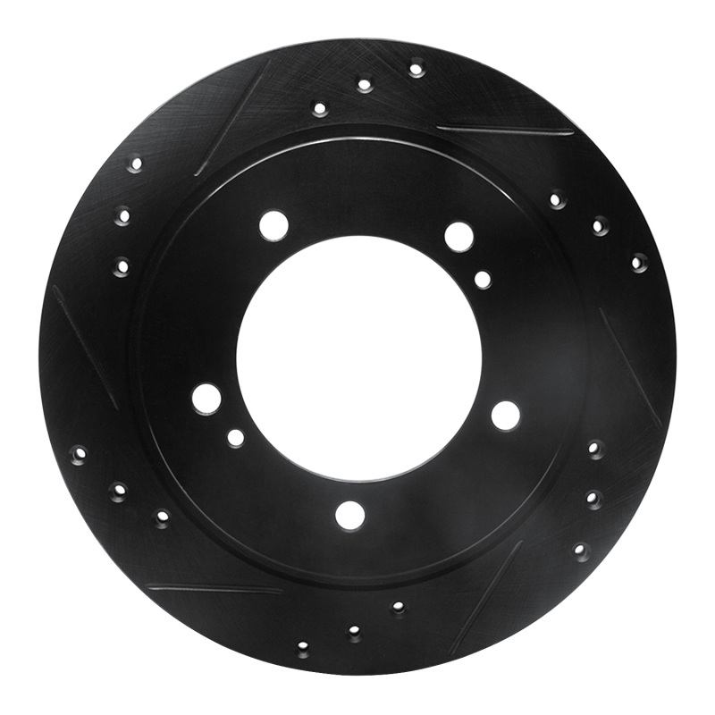 Chevrolet Tracker Brake Rotor (1) - Front Left - R1 Concepts - Drilled & Slotted - Black - `99-`04